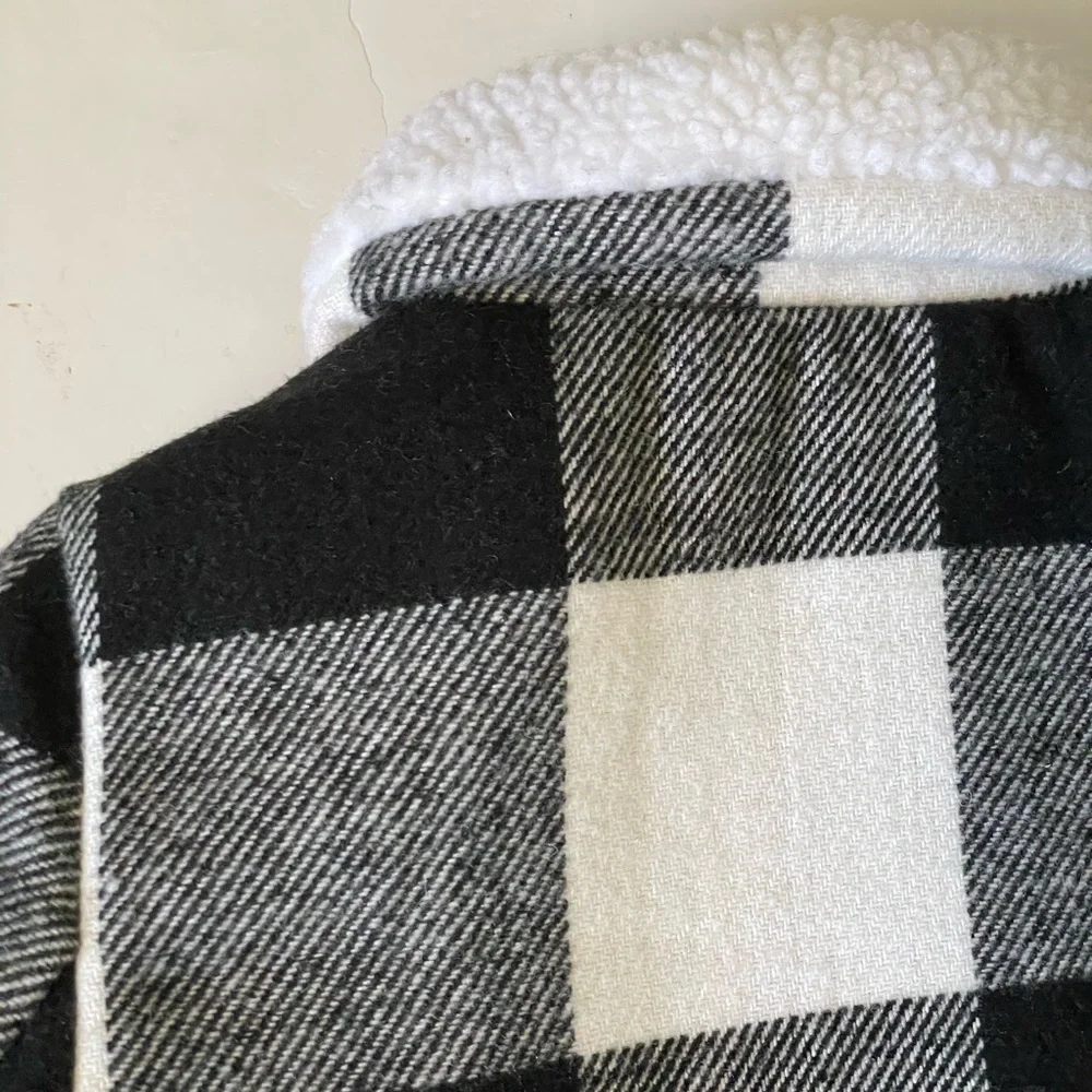 Carter's Little Girls' Toddler Plaid Faux Fur Jacket (4T, Black Plaid)